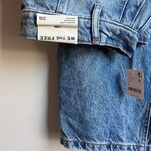 BRAND NEW! Free People Good Luck Mid Rise Barrel Jeans